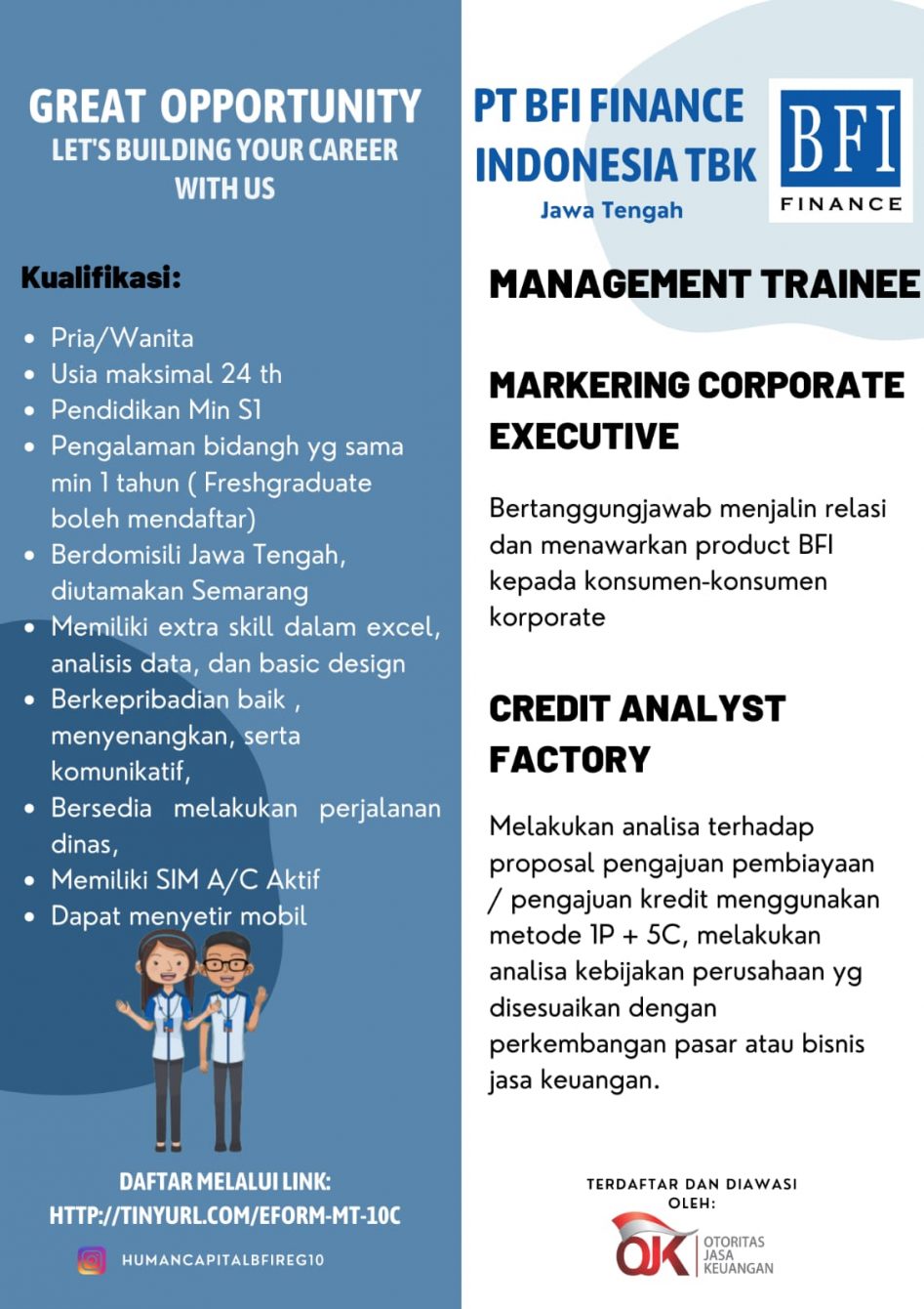 LOWONGAN MT, STAFF DAN INTERNSHIP PT. BFI Finance Indonesia, Tbk – ACEC UMS